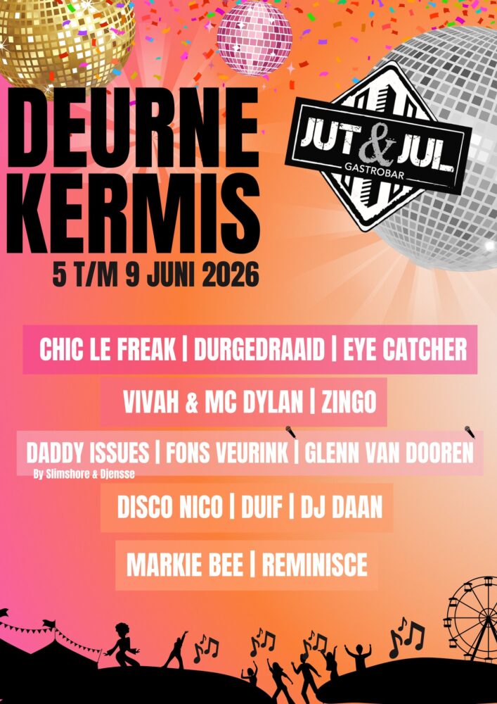 DEURNE KERMIS 2026 🎡🎠 📍5 T/M 9 JUNI bij Jut&Jul...