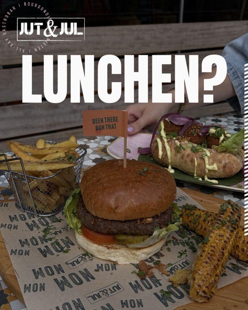 Heeerlijk lunchen? 🤤 Wist je dat onze burgers All-day te...